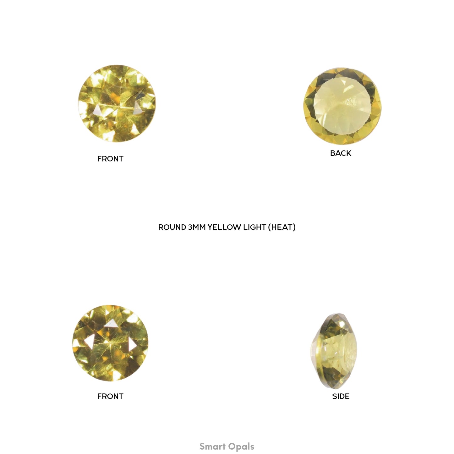 Australian Sapphire 3mm Round - Light Yellow
