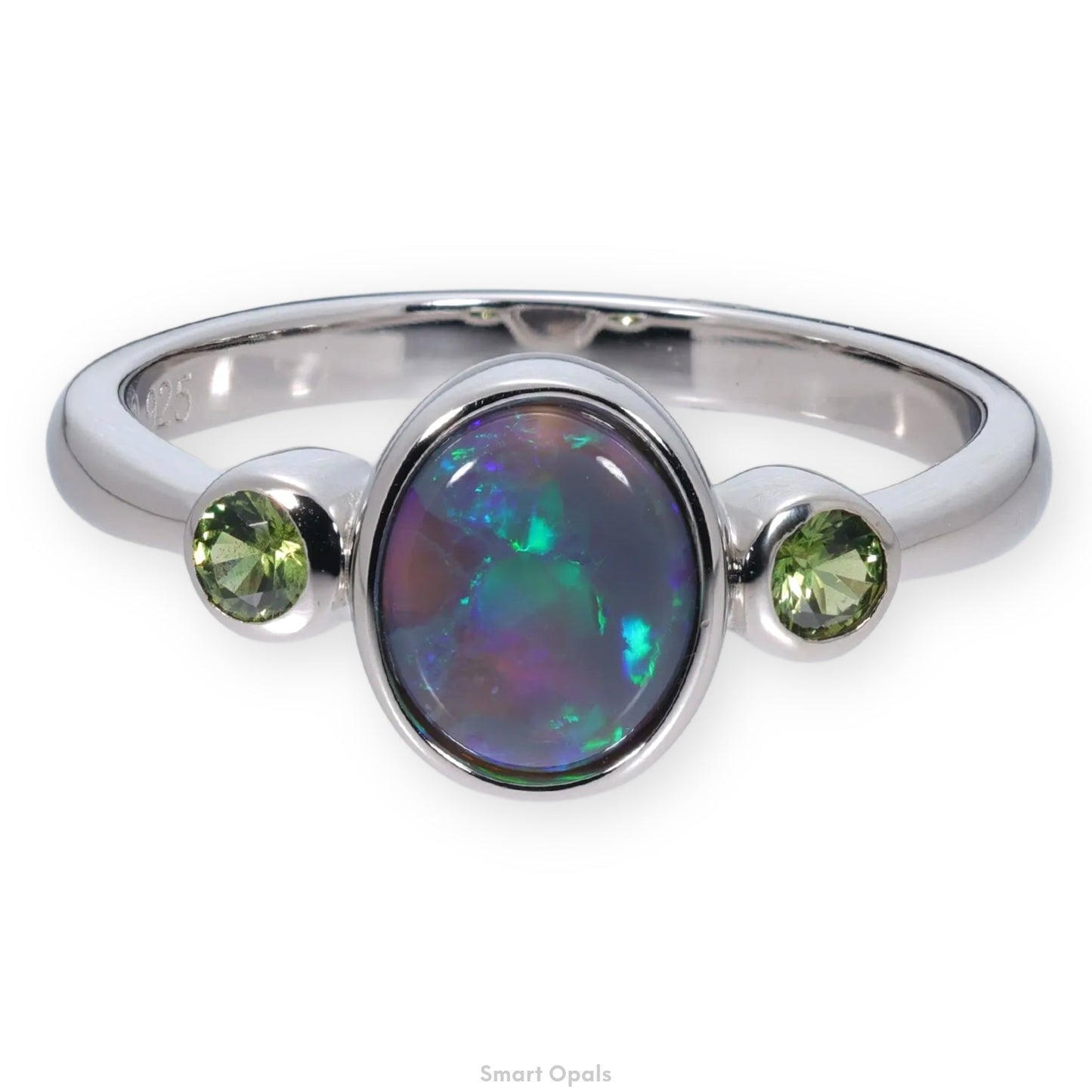 Lightning Ridge Sapphire Ring  0.68 cts 32647