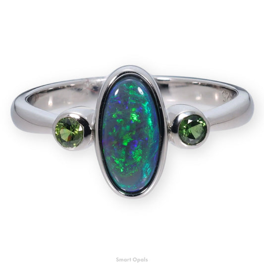 Lightning Ridge Sapphire Ring 0.85 cts 33153