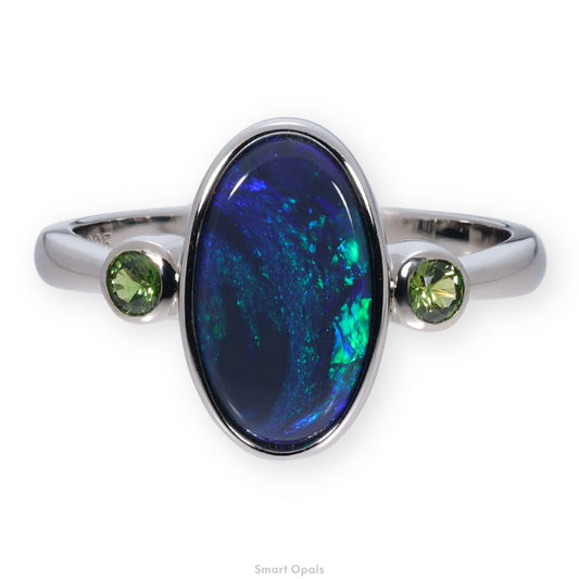 Lightning Ridge Sapphire Ring 1.73 cts 33547