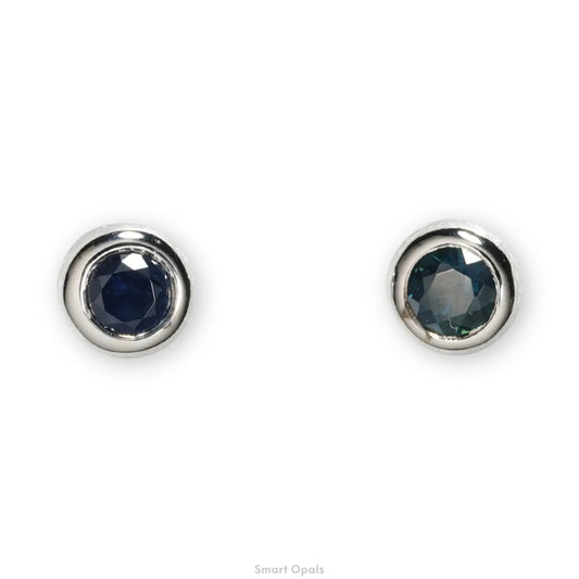 Sapphire Round Blue Stud 34905