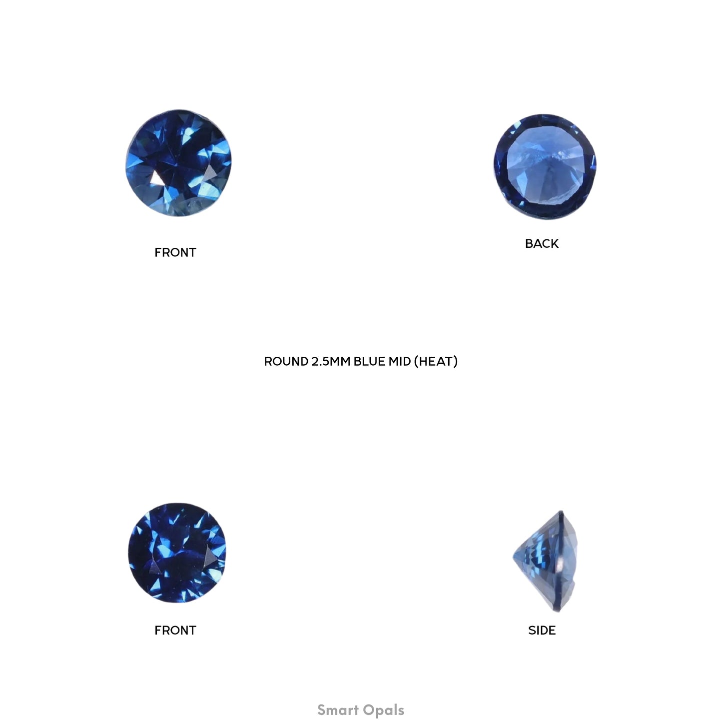 Australian Sapphire 2.5mm Round - Blue
